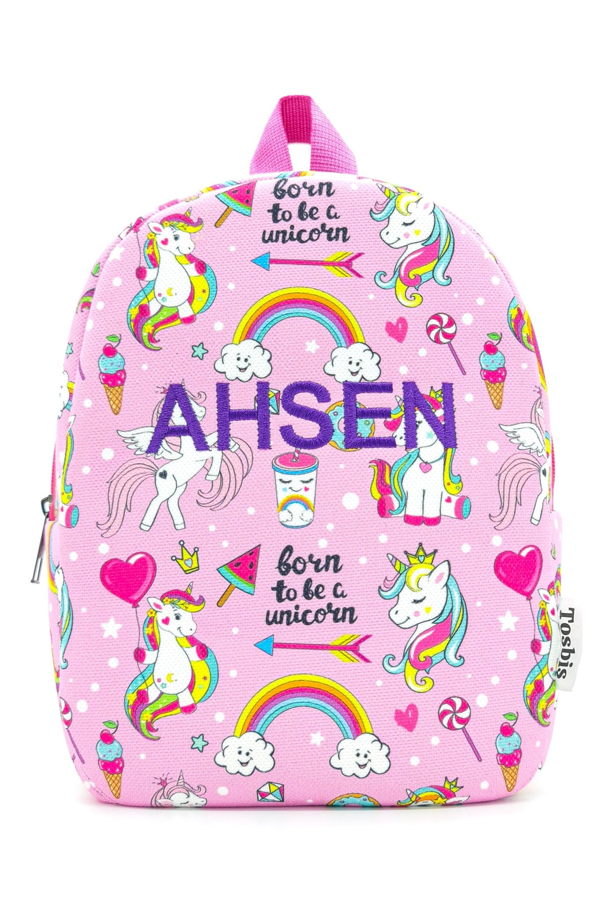 [ We Write Any Name You Want ] Princess Unicorn 0-8 Years Old Kids Backpack, Kindergarten-Nursery Bag