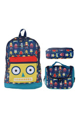 Kids&love Navy Blue Robot Primary School Bag Set - Boys