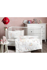 Baloon V2 Orange Organic Baby Duvet Cover Set