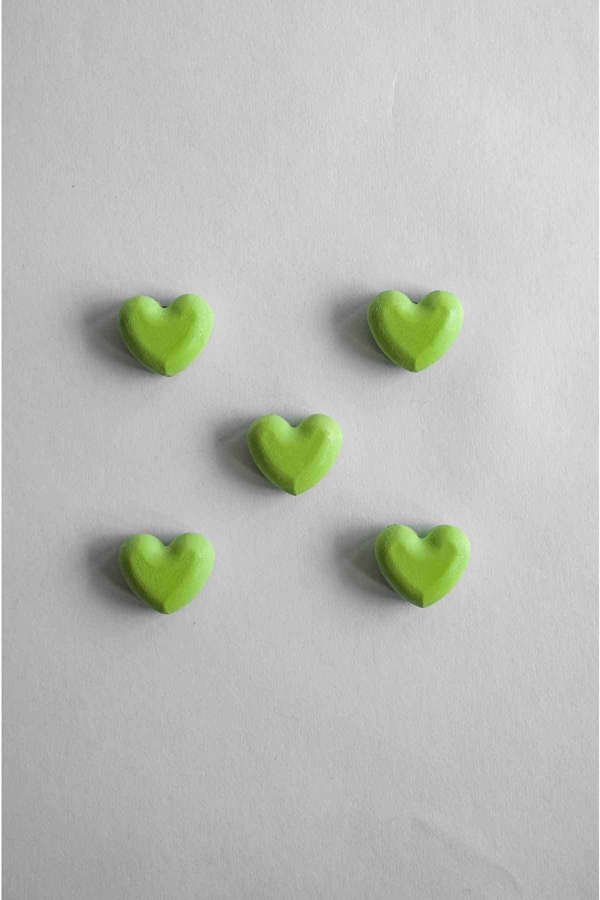 Handmade Concrete Fridge Magnet - Heart 5-Pack - Swordslife