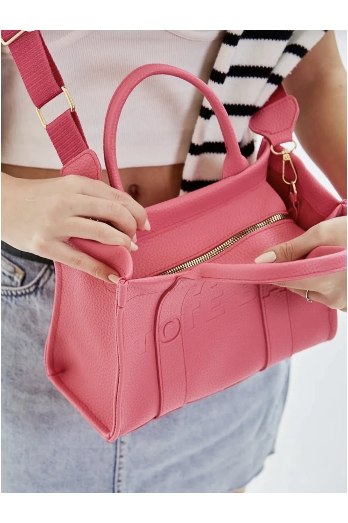 Column Strap Hand And Shoulder Cross Women's Hand Bag