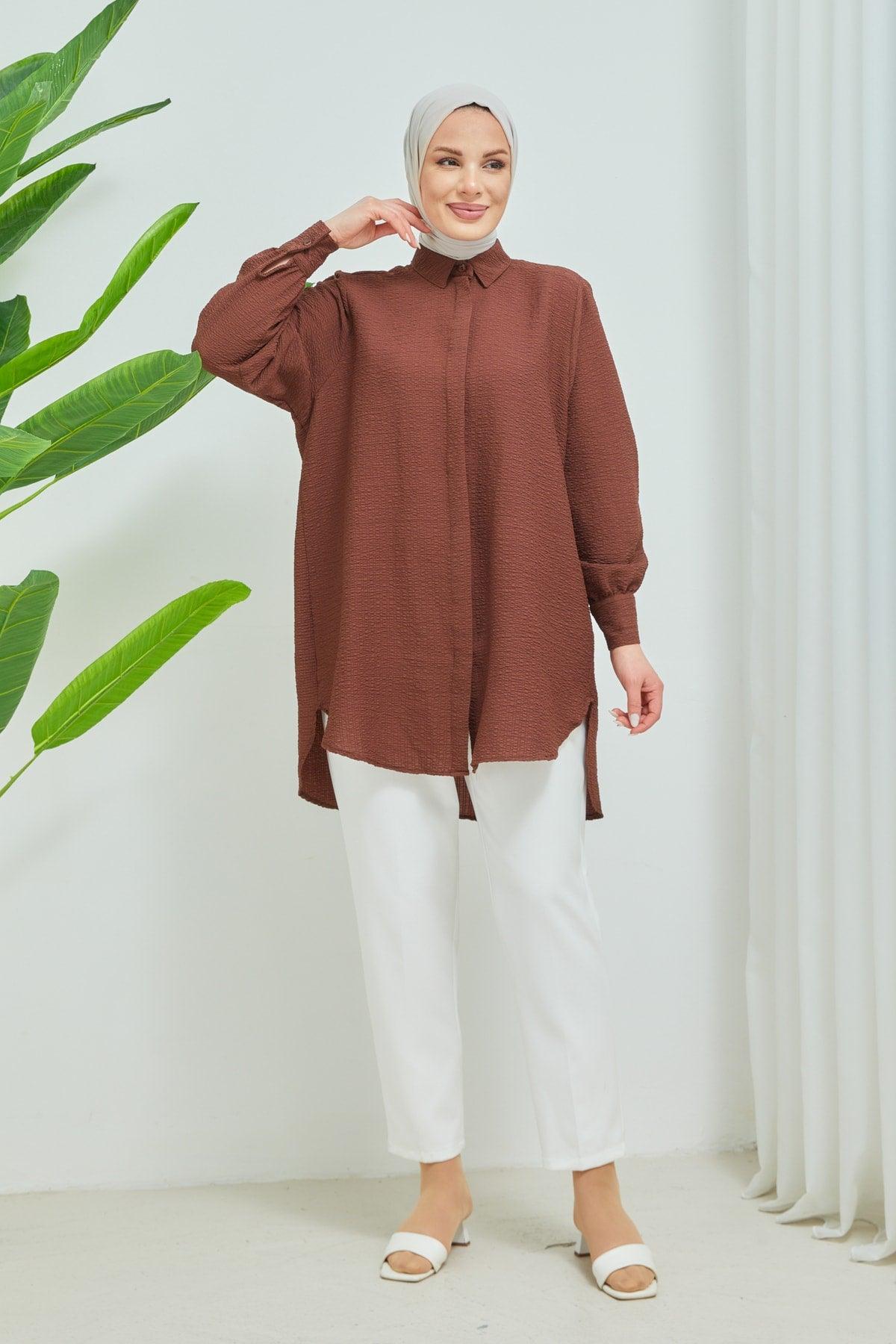 Women's Hijab Oversize See-through Shirt - Swordslife