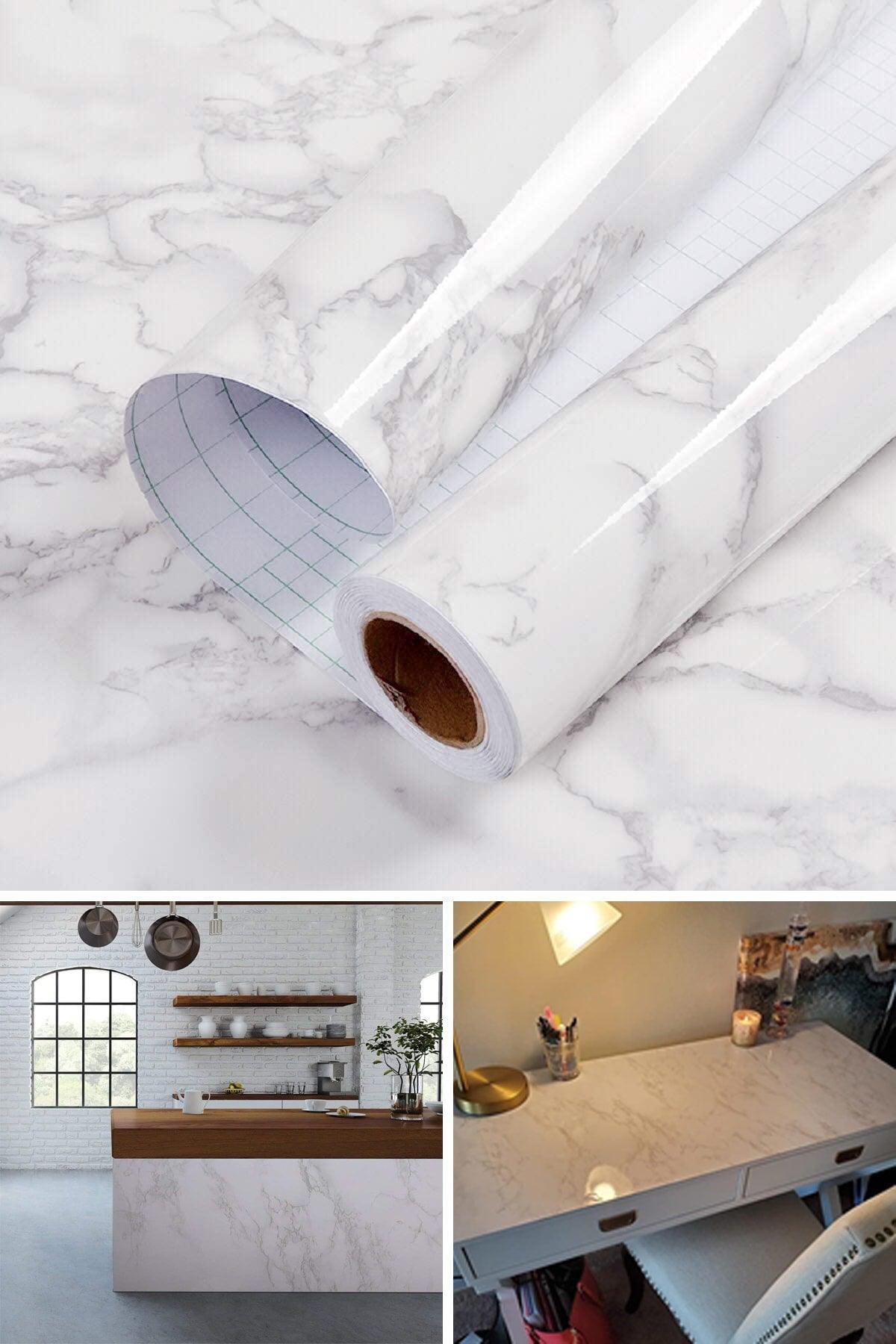 Self Adhesive Marble Pattern Kitchen Bathroom Countertop Wall And Table Covering (60cmx100cm) - Swordslife