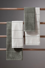 Carmine Set Olive Extra Soft Modern Cotton 50x90 70x140 cm Bath Towel Set - Swordslife