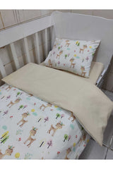 Cotton Baby Kids Duvet Cover Set 70x120 For Park Crib Roe Brown