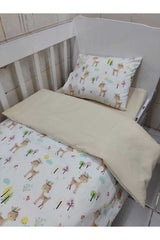 Cotton Baby Kids Duvet Cover Set 60x120 For Crib Roe Brown