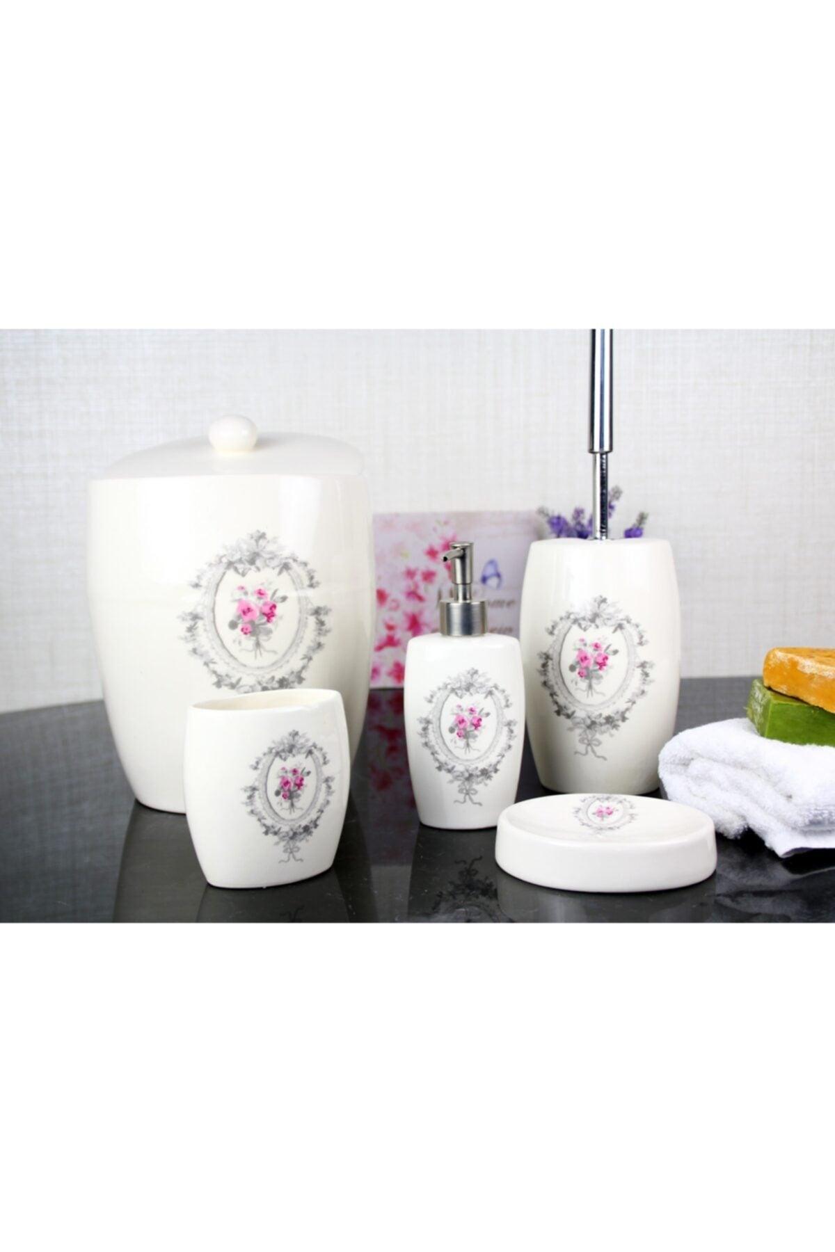 Rose 5 Piece Bathroom Set - Swordslife