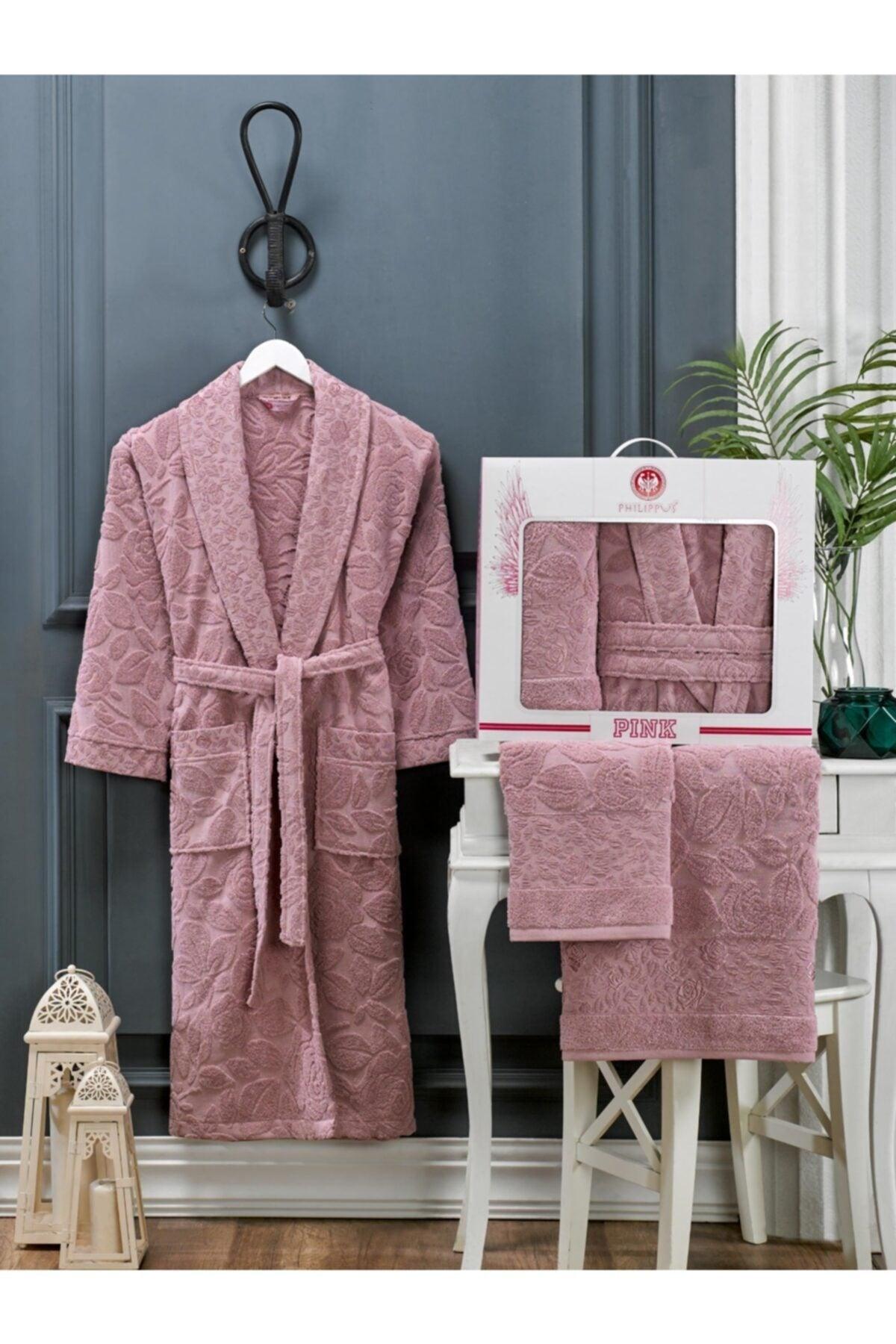 Women's Dried Rose Curl Salyaka Bathrobe Set - Swordslife