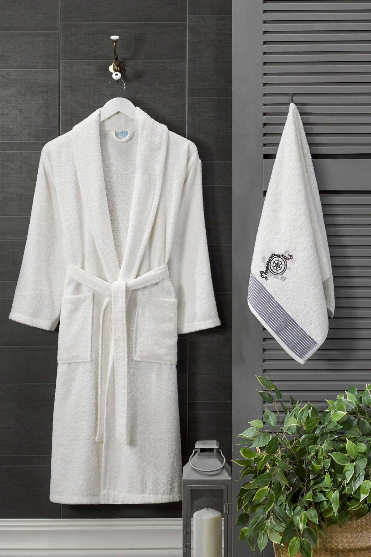 Elmira Şalyaka Women Men Cotton Towel Bath Robe Set - Swordslife