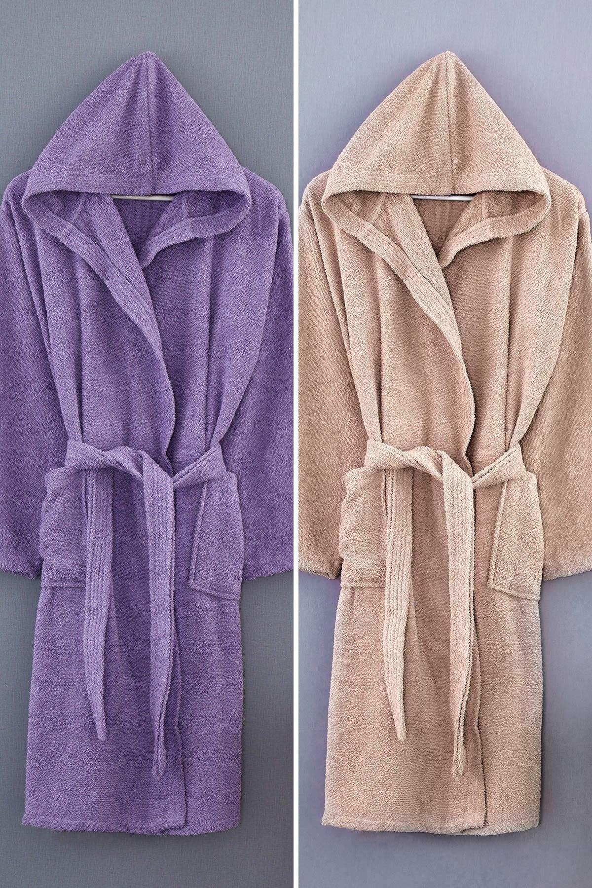 100% Cotton Hooded Bathrobe Set - Swordslife