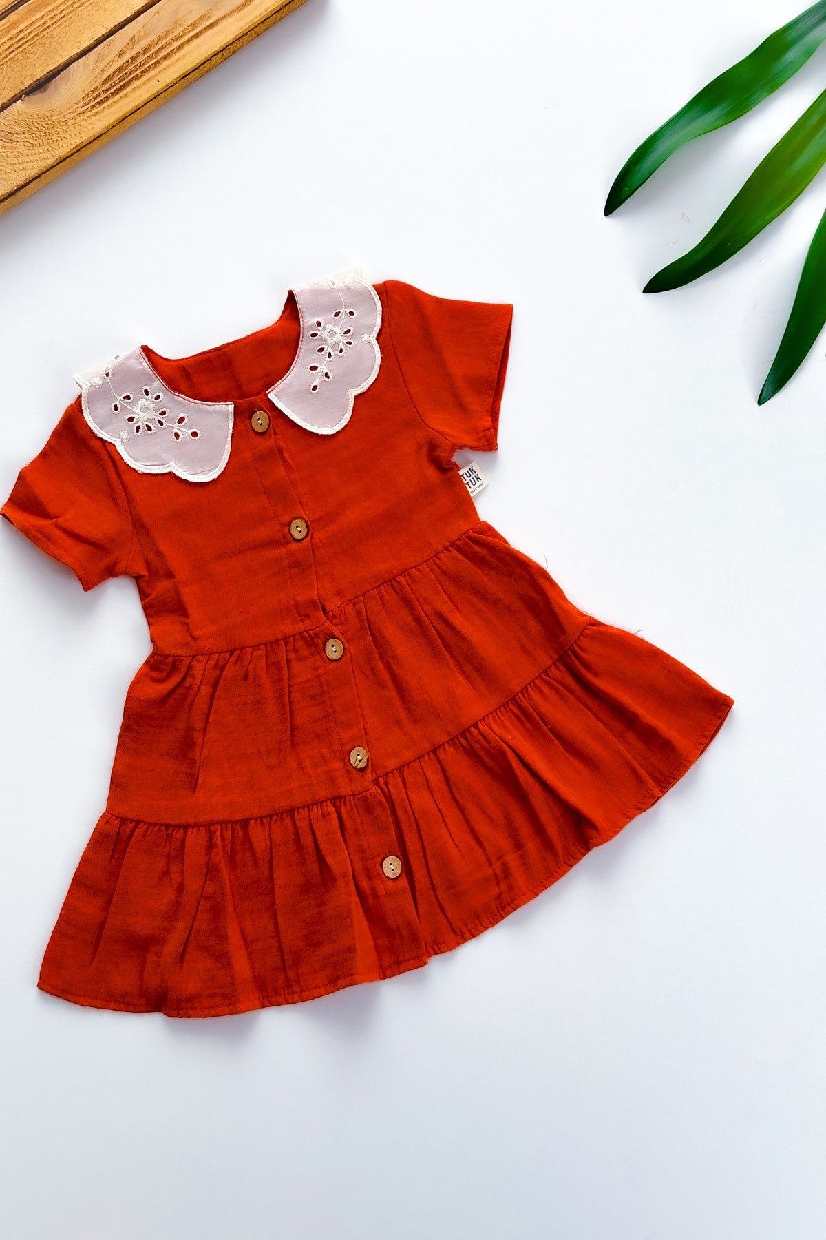 Baby Girl Girl Summer Dress Short Sleeve Lace Collar Baby Suit Baby Clothing