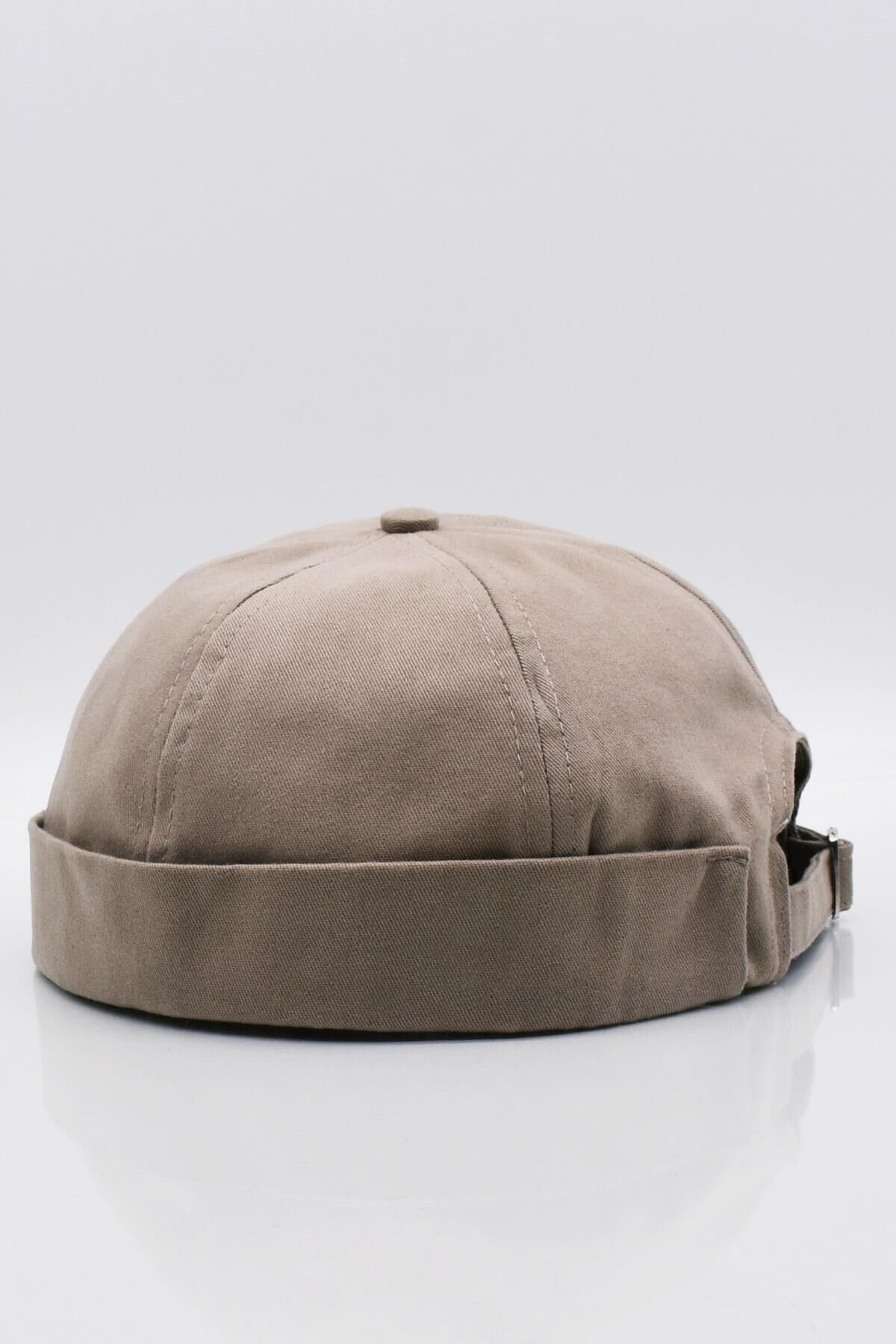 Beige 100% Cotton Cap Docker Hat