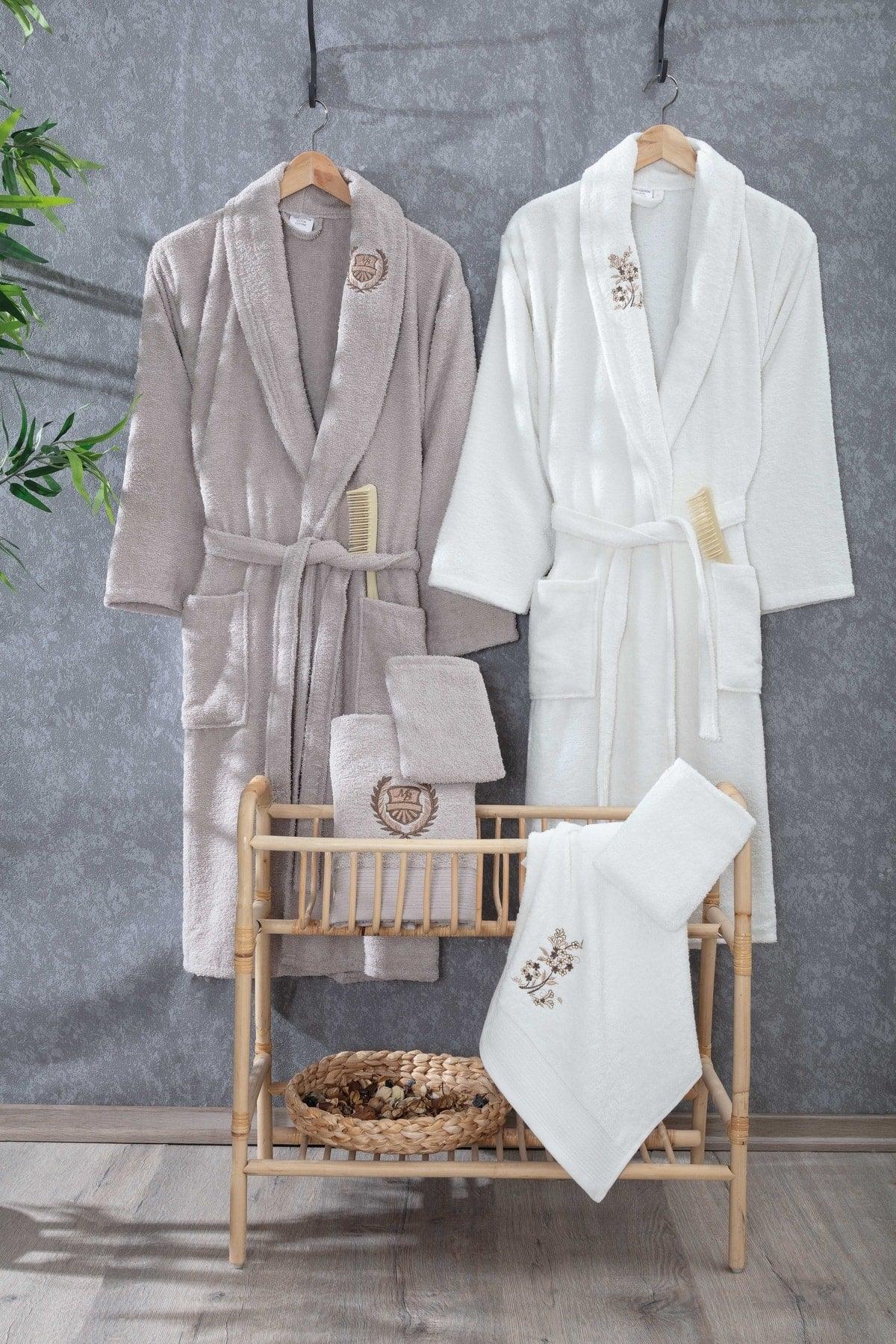 Lora 10 Piece Embroidered Bathrobe Set | Bathrobe | Bathrobe Set | Dowry set - Swordslife