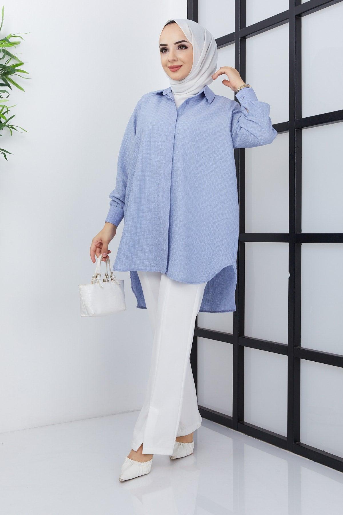 Women's Hijab Oversize See-through Shirt - Swordslife