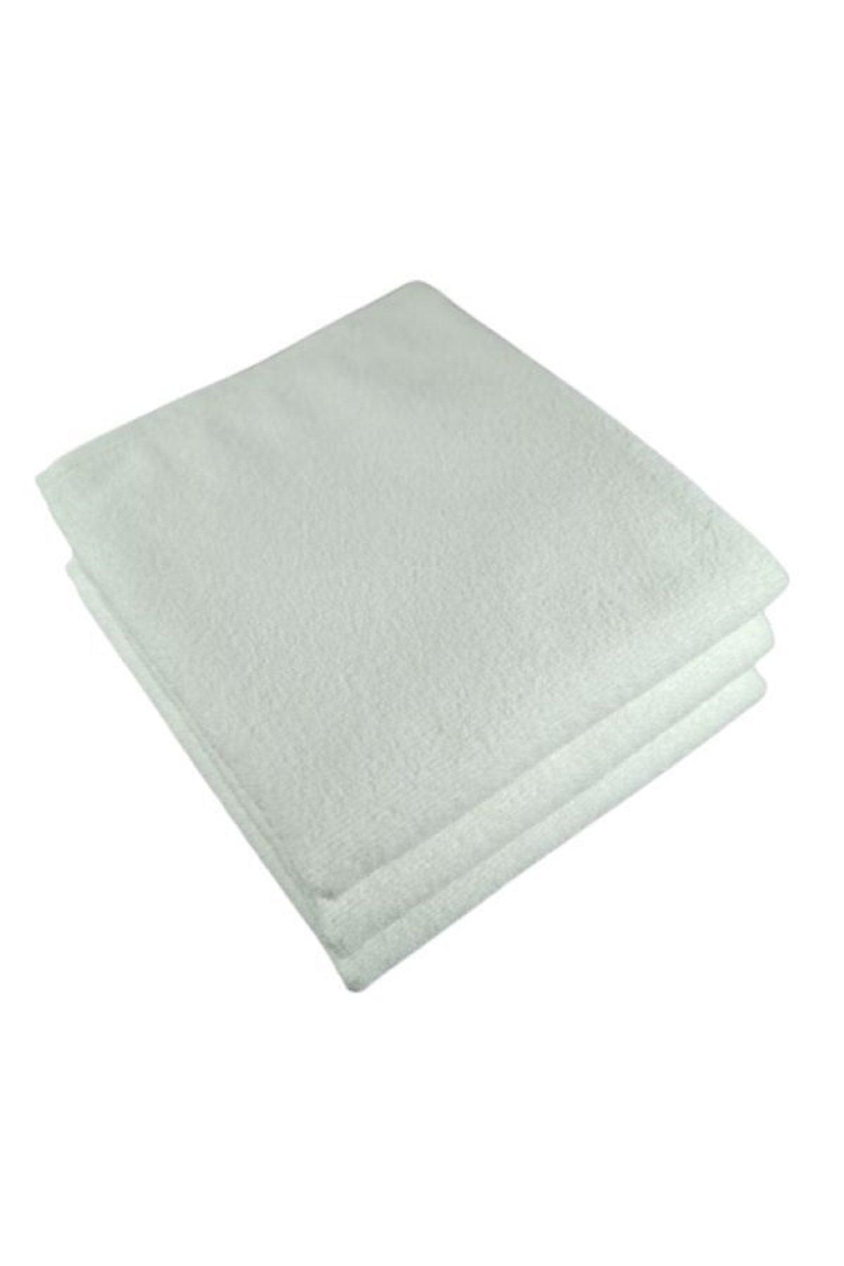 3 Pieces White Microfiber Hand Face Hairdresser Sports Towel 50x90 Cm - Swordslife