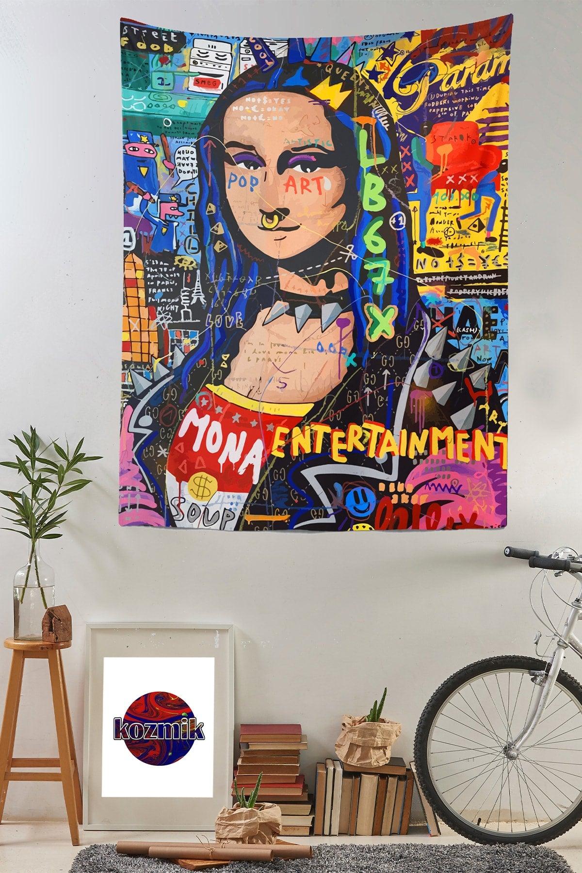 Pop Art Mona Lisa Wall Cover Art Velvet Tapestry Tapestry - Swordslife