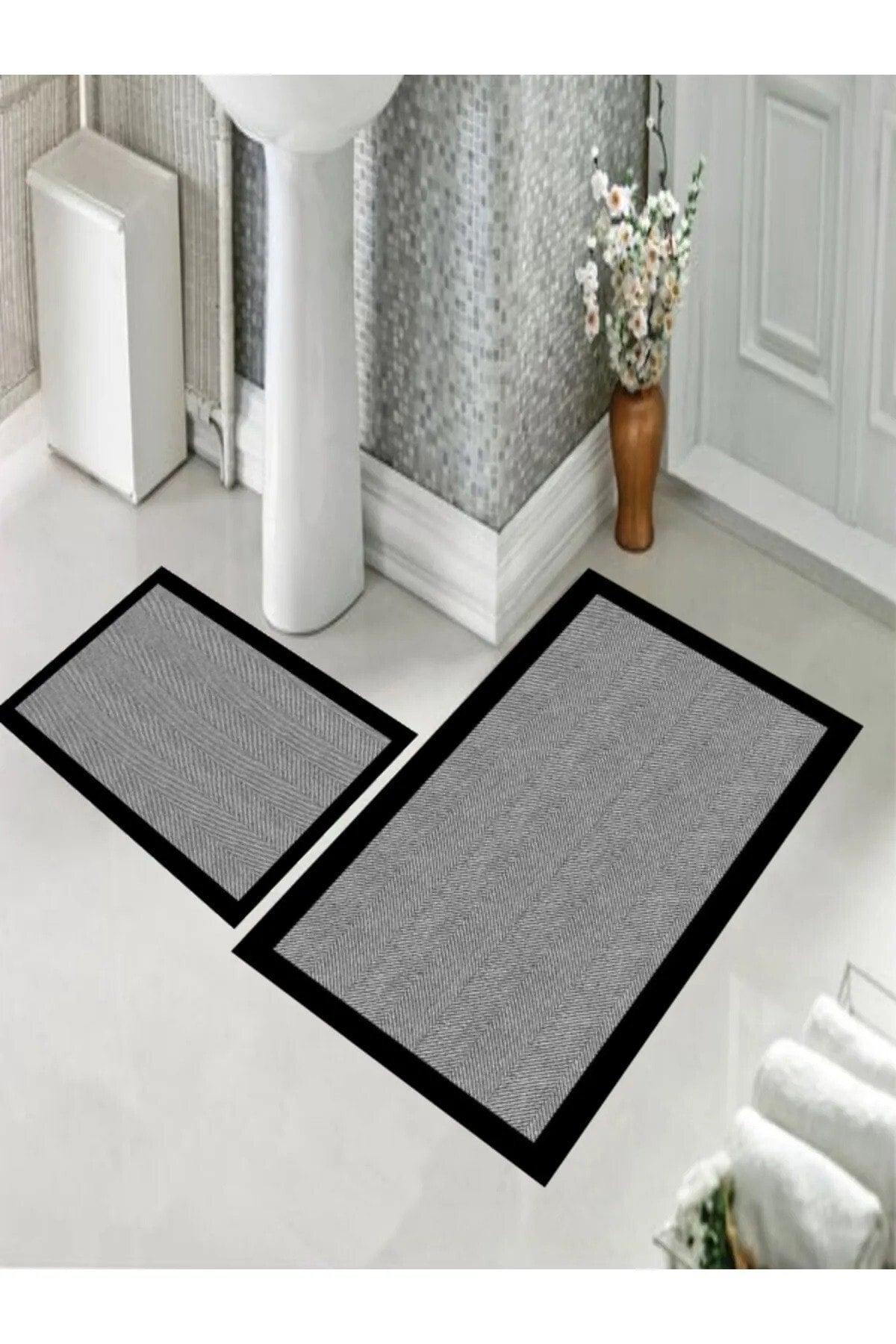 Digital Printed Non Slip Washable Water Absorbent Mohair Pattern Bathroom Set Bath Mat - Swordslife