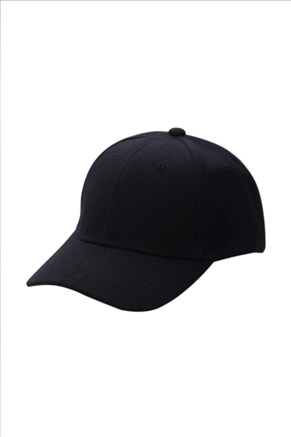 Black Sports Hat Unisex Adjustable Velcro Back