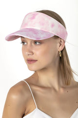 14121 Batik Patterned Pink Visor Hat