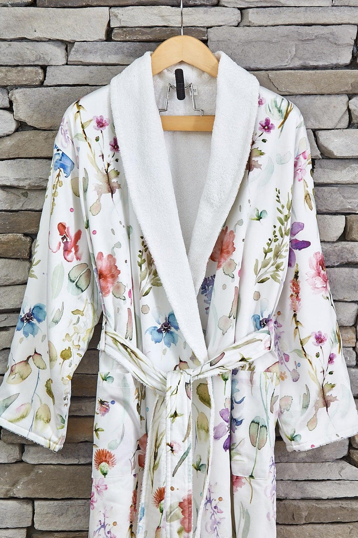 Cotton Printed Women's Bathrobe - Efil S/m - Swordslife