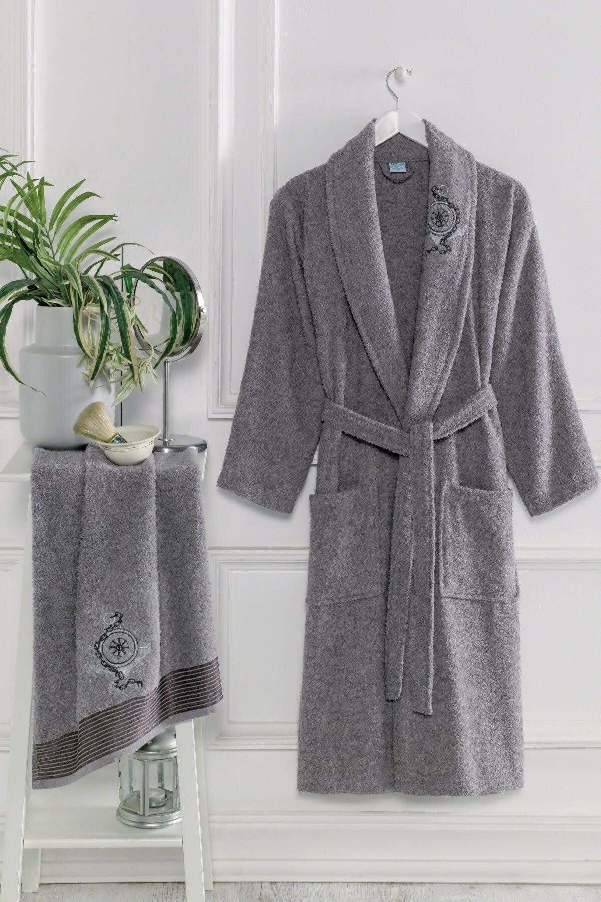 Elmira Şalyaka Women Men Cotton Towel Bath Robe Set - Swordslife