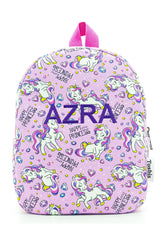 [ We Write Any Name You Want ] Unicorn Horses 0-8 Years Old Child Backpack, Kindergarten-Nursery Backpack