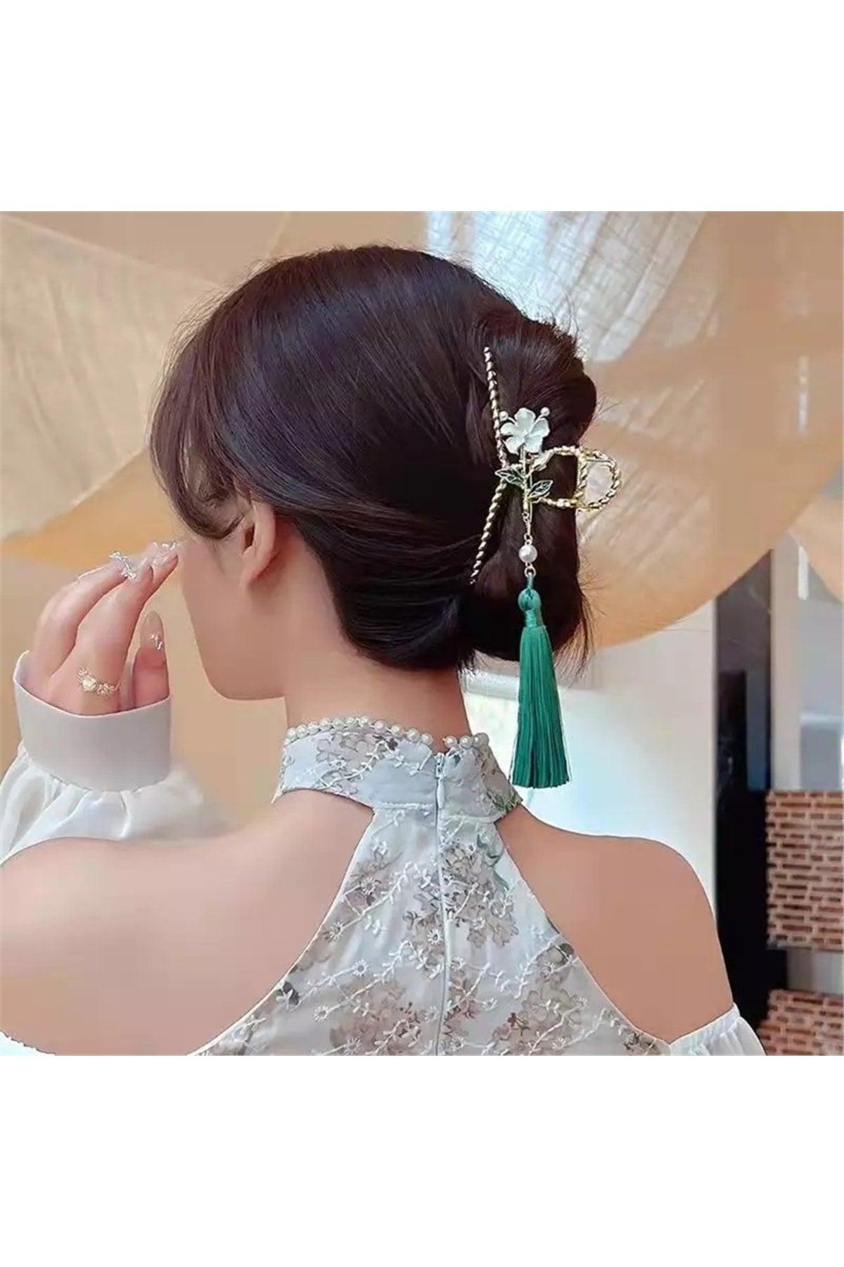 So-much Women's Green Tassel Detail Metal Latch Buckle-9 - Swordslife