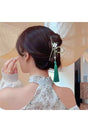 So-much Women's Green Tassel Detail Metal Latch Buckle-9 - Swordslife