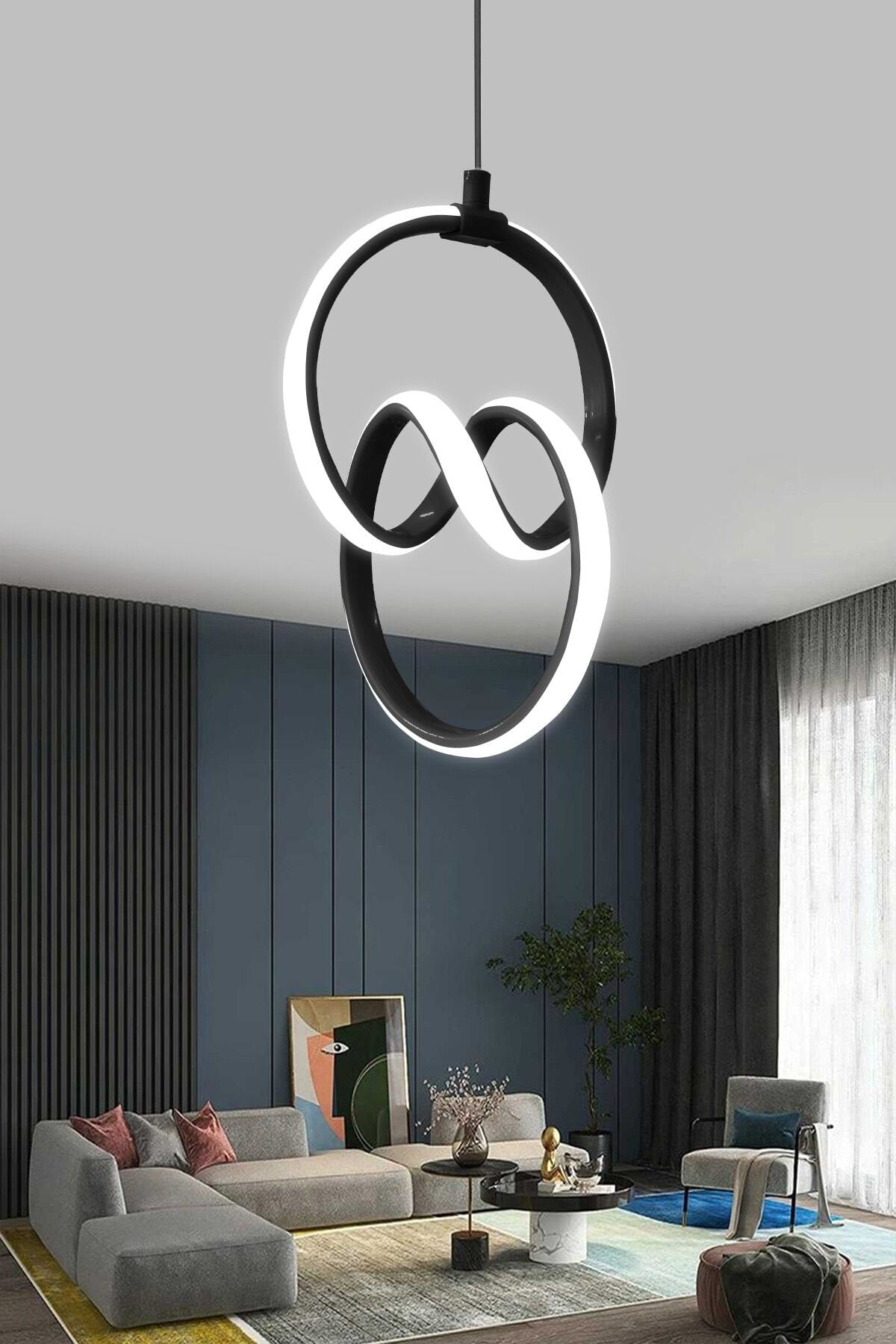 Modern Pendant Lamp Black Case White Light LED Chandelier 1 Year Warranty Signature LED Chandelier