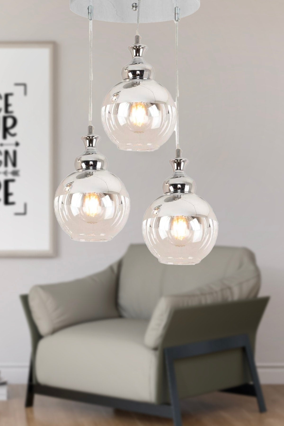 Leon 3-Plus Round Pendant Lamp Sports-Living Room Chandelier