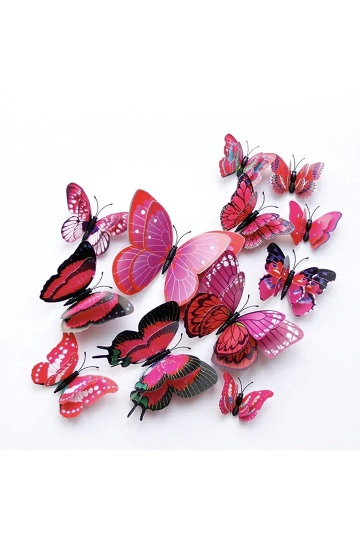 Double Winged Butterfly Custom Butterflies 3d Three-dimensional Wall And Fridge Ornament - Swordslife