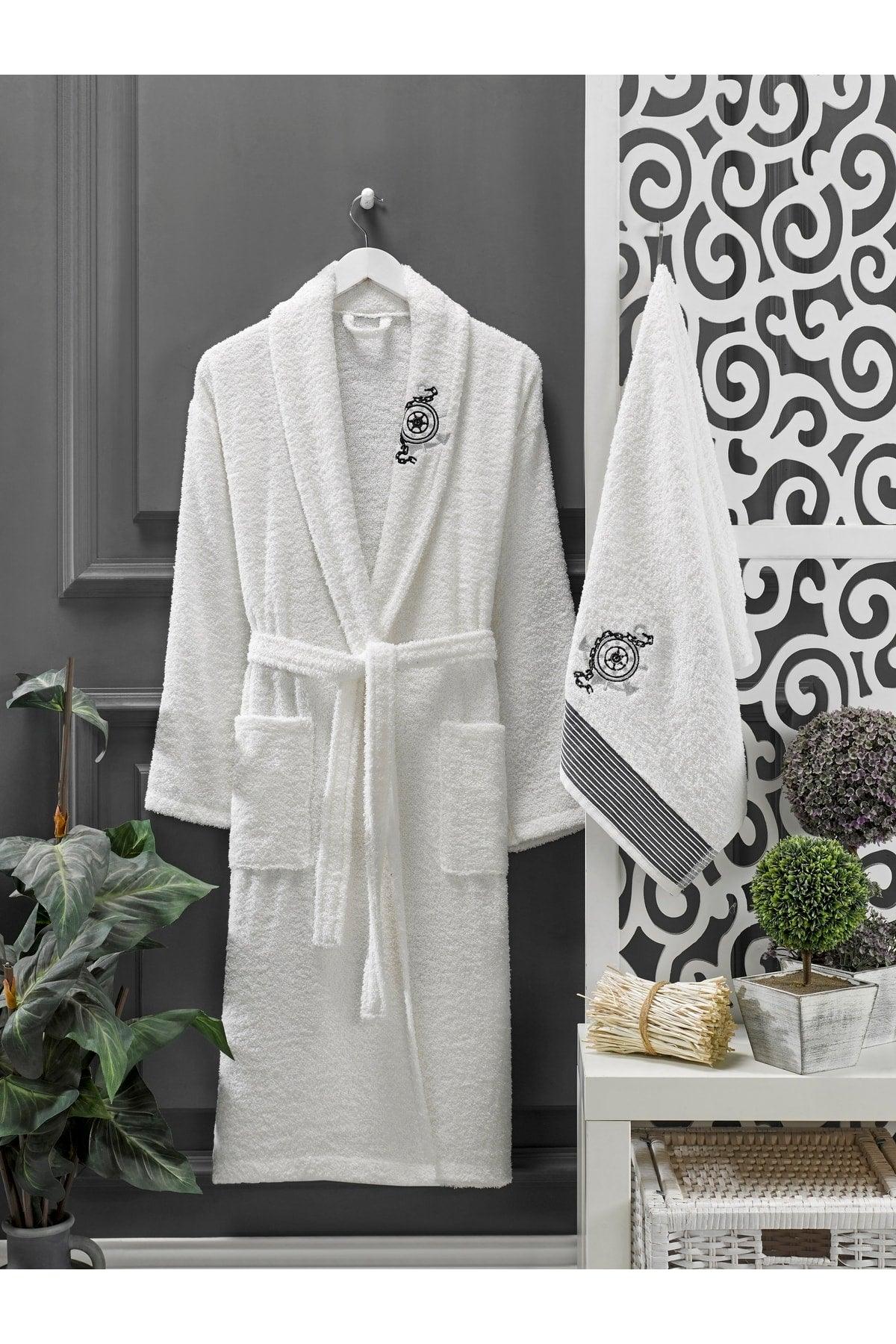 White Towel Bathrobe Set of 2 - Swordslife