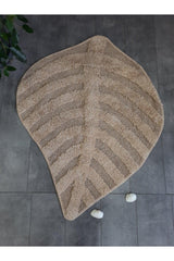 Leaf Powder Natural Cotton Bath Mat 100x100 Cm One Piece Tufting Woven Mat - Swordslife