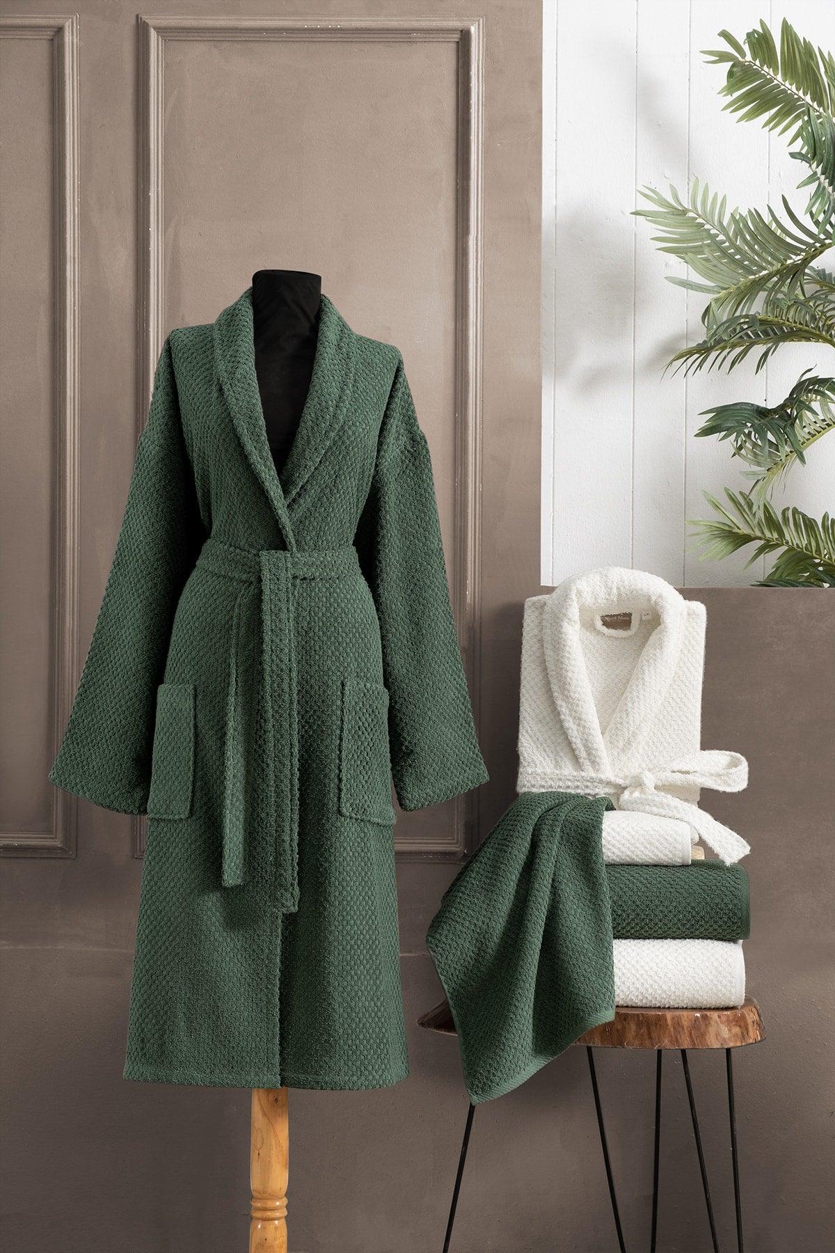 Simple Women's & Men's 6-Piece Family Bathrobe Set (100% Cotton) - Swordslife