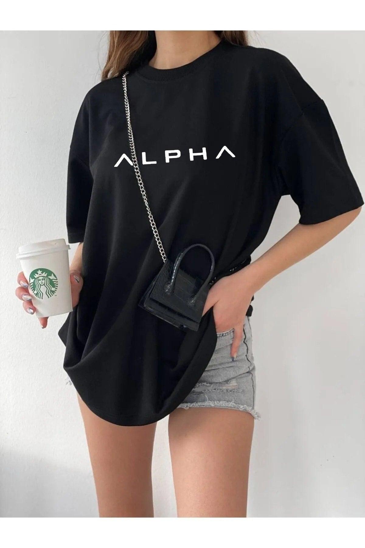 Unisex Oversize Alpha Printed T-shirt - Swordslife