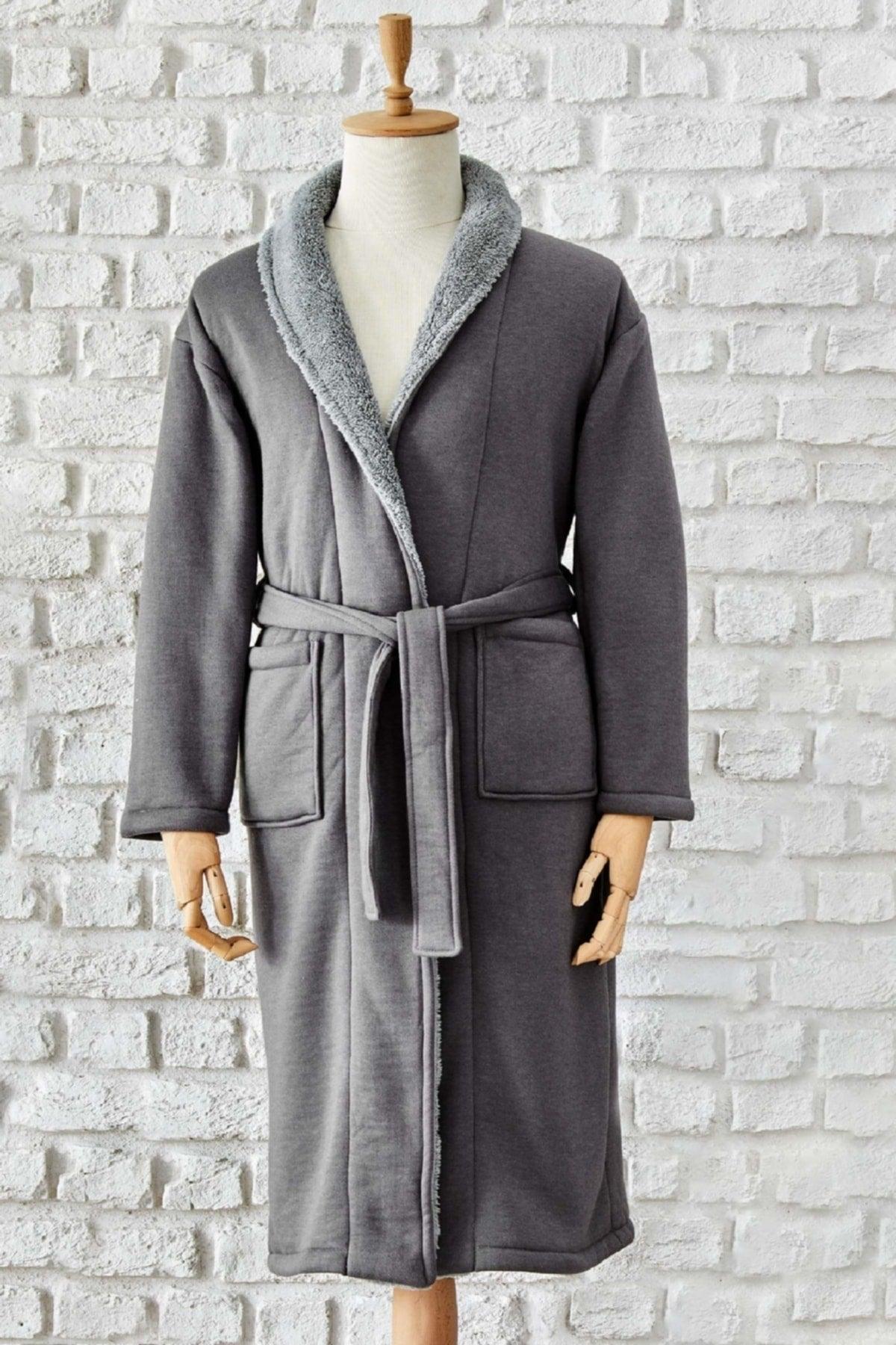 Softy Gray Women's Comfort Dressing Gown - Swordslife