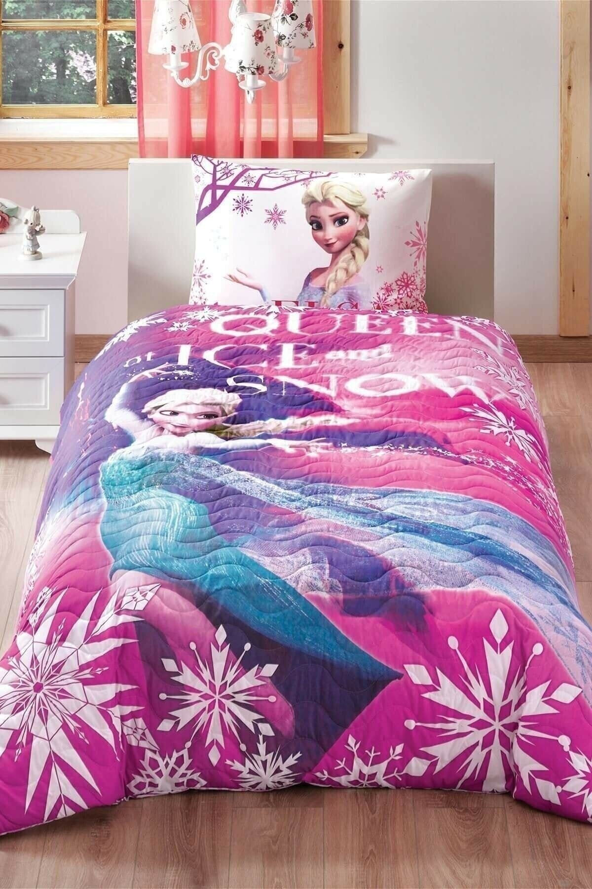 Frozen Elsa Single Quilted Duvet Cover Set Complete Set