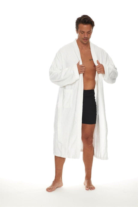 100% Organic Cotton Kimono Extra Soft Plus Size 3xl Men's Bathrobe - Swordslife