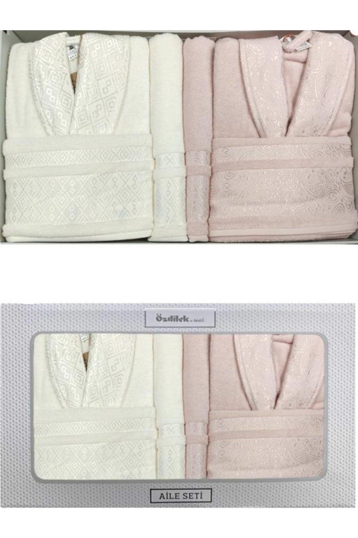 Dory Powder-cream Family Bathrobe Set - Swordslife