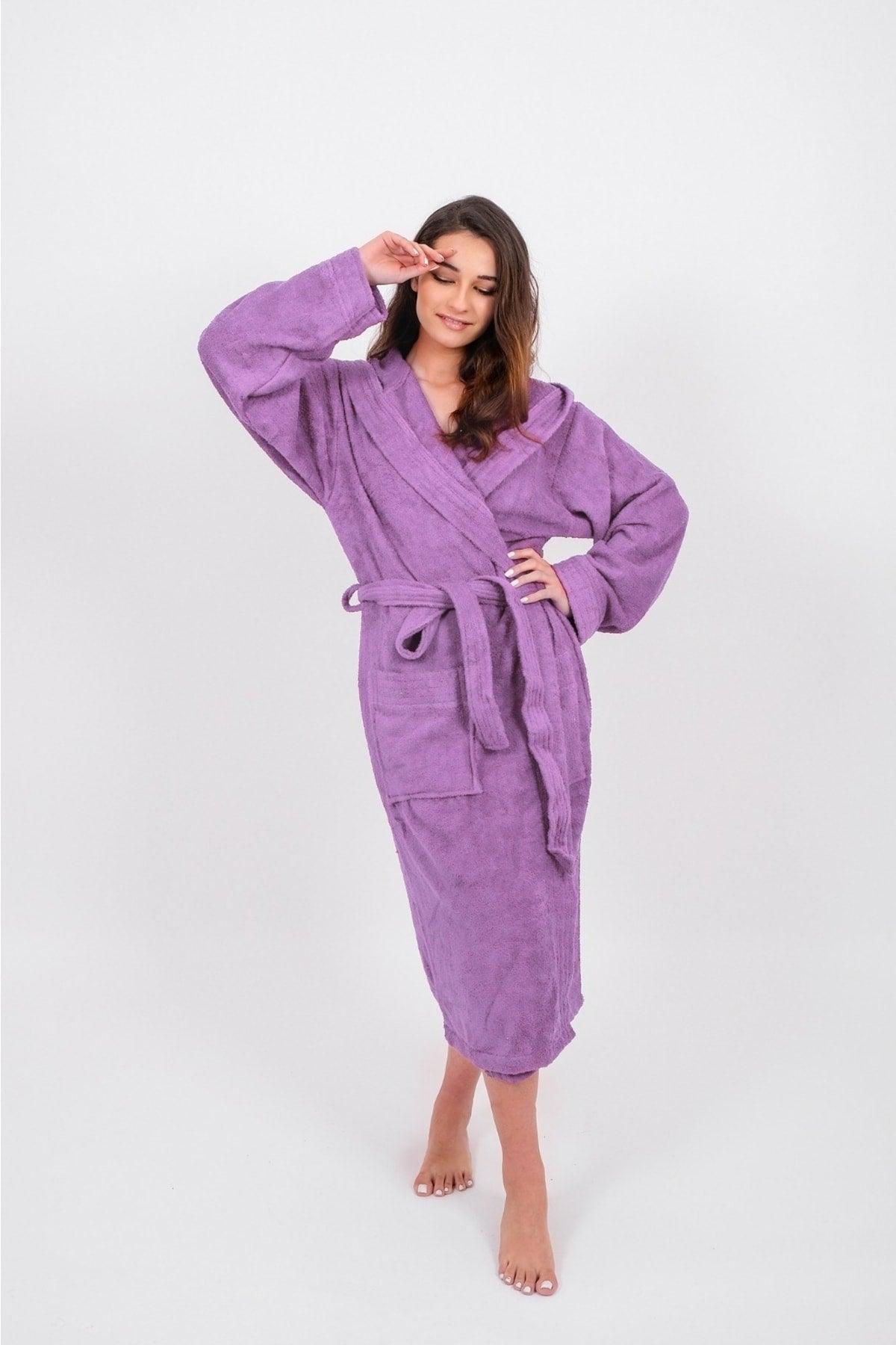 Oversized Cotton Hooded Unisex Female-Men Bathrobe - Swordslife