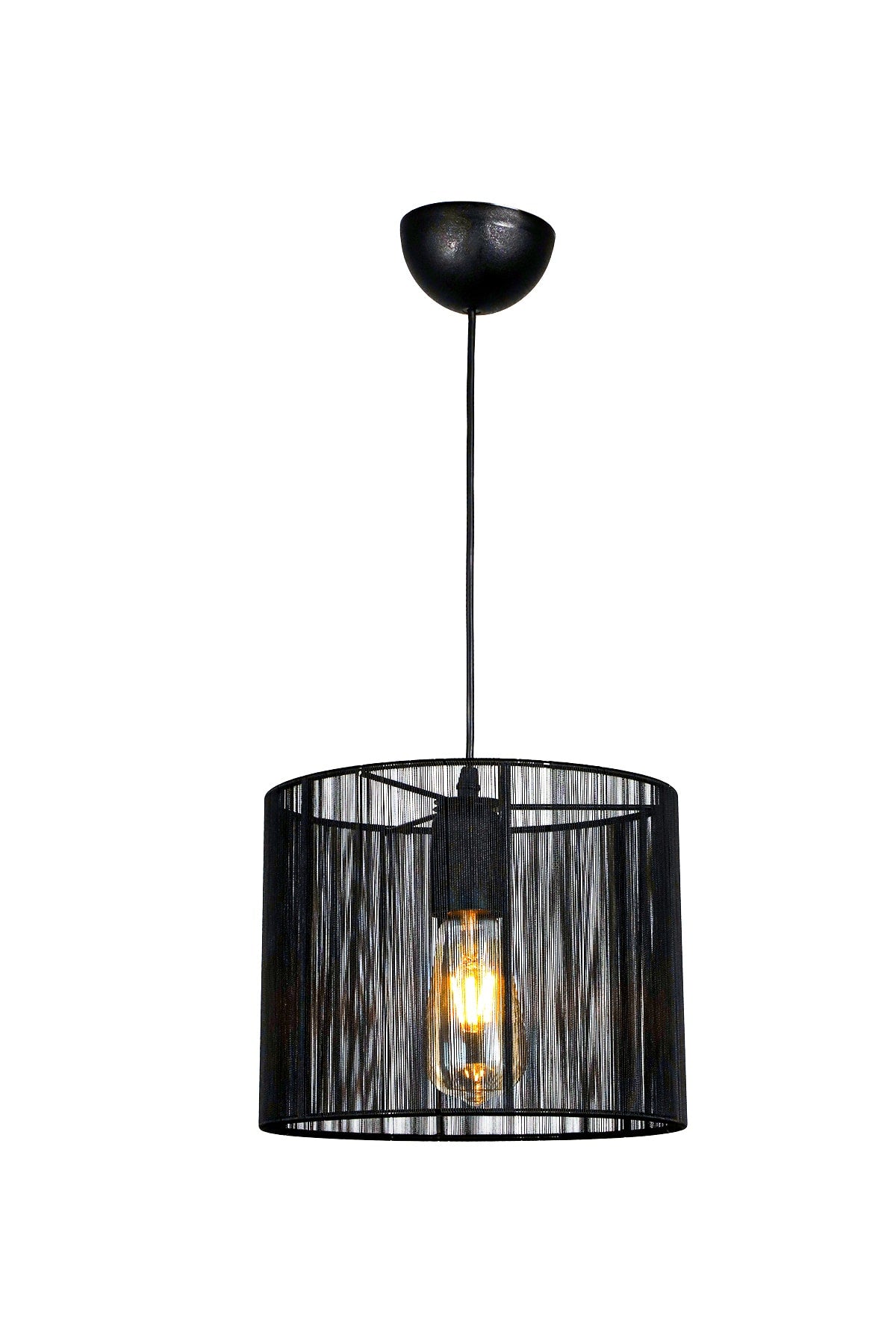 Pierro Black Wrapped Chandelier Round