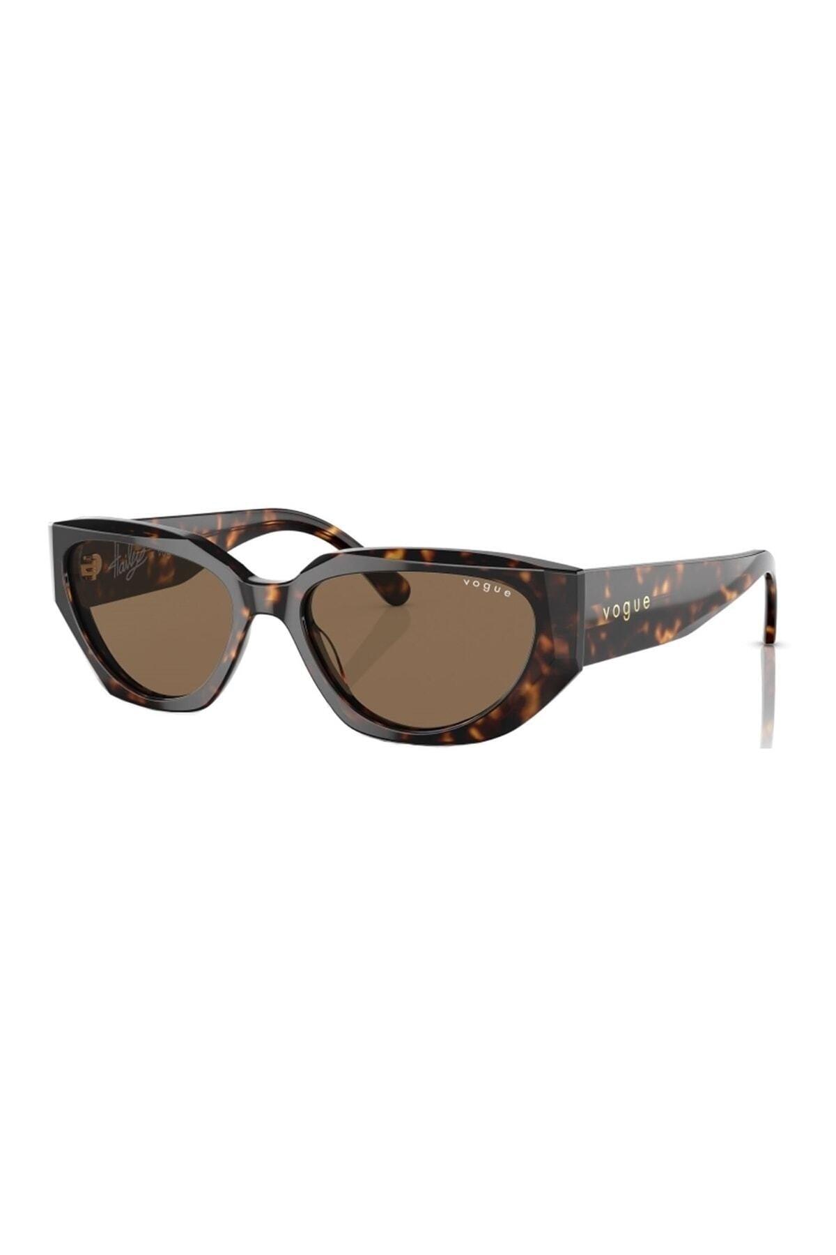 Vo5438 W65673 52 Hailey Women's Brown Geometric Frame Sunglasses - Swordslife