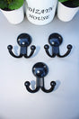 Matte Black Door Back Hanger With 2 Hooks