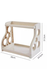 2 Tiers Counter Top Organizer Stand White