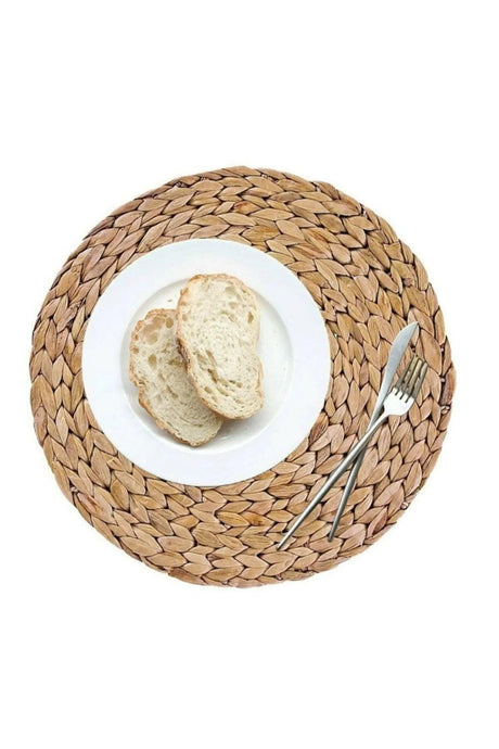 2 Pack Placemats Mesh Knitted Base Round Bamboo Quality Large 37 Cm Fma790070 - Swordslife