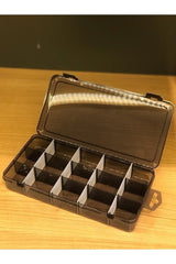 2 Smoked Adjustable Compartments Organizer Jewelry Necklace Bead Box Organizer - Swordslife