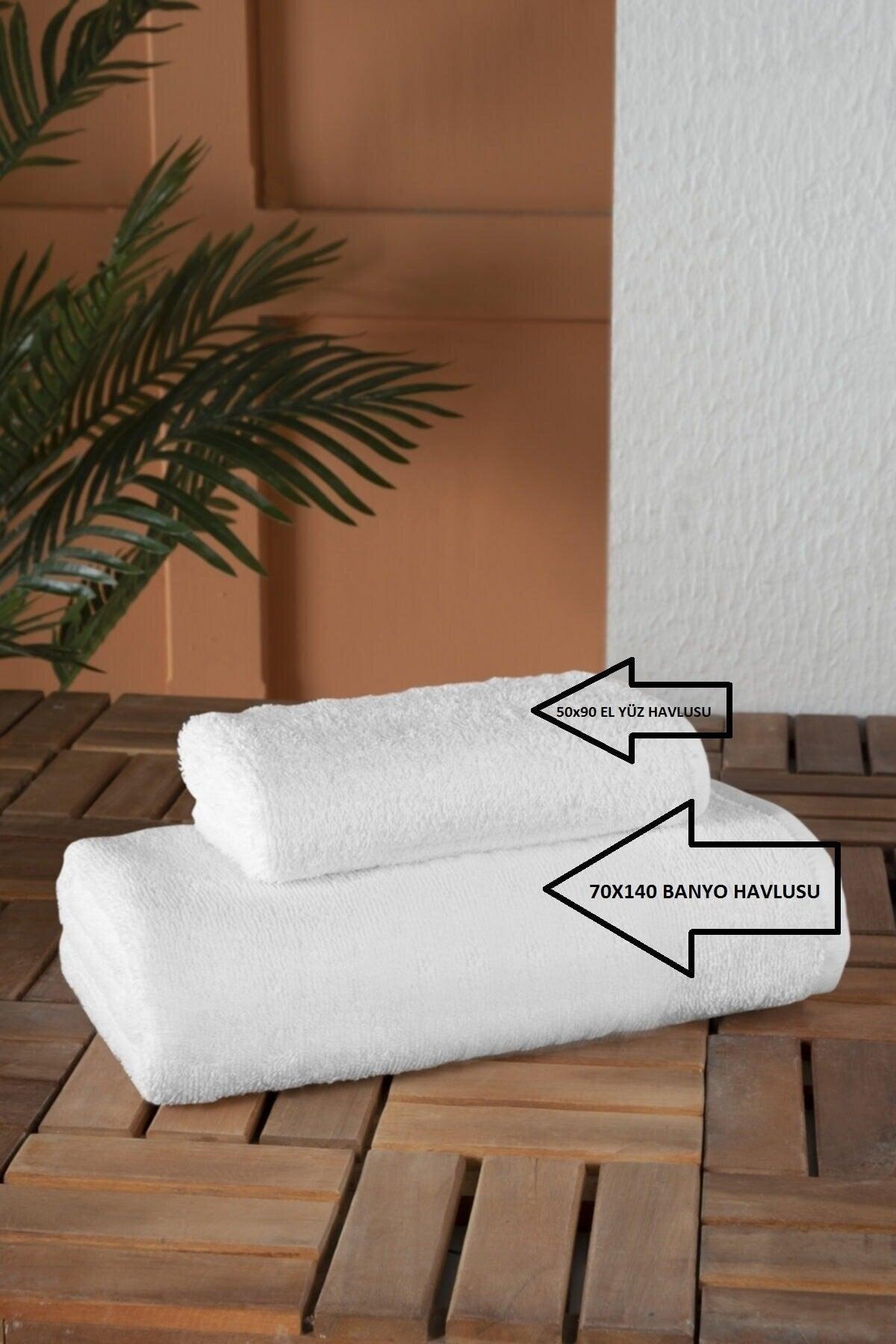 2 Pcs Luxury Hotel Bath And Hand Face Towel Set