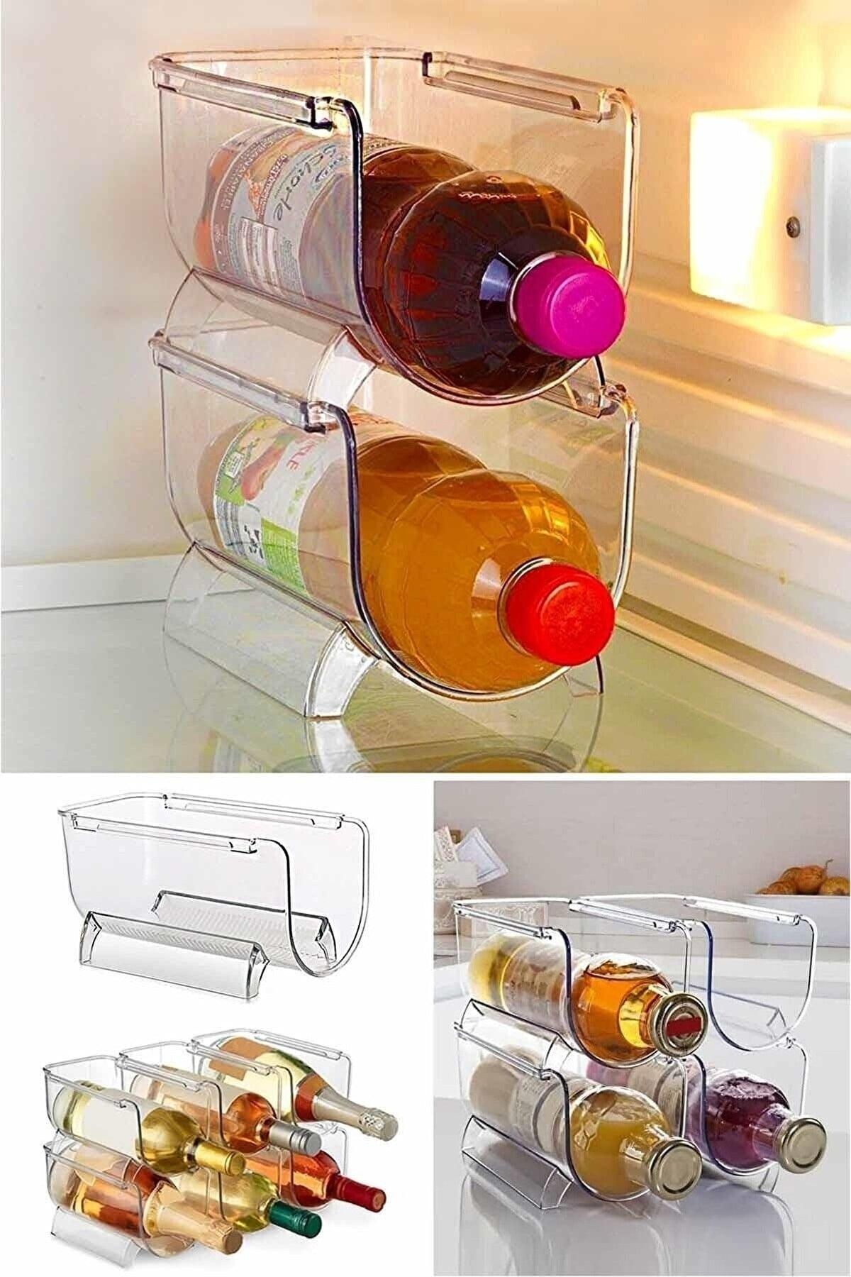 Set of 2 Bottle Organizer Shelf Refrigerator Organizer - Swordslife