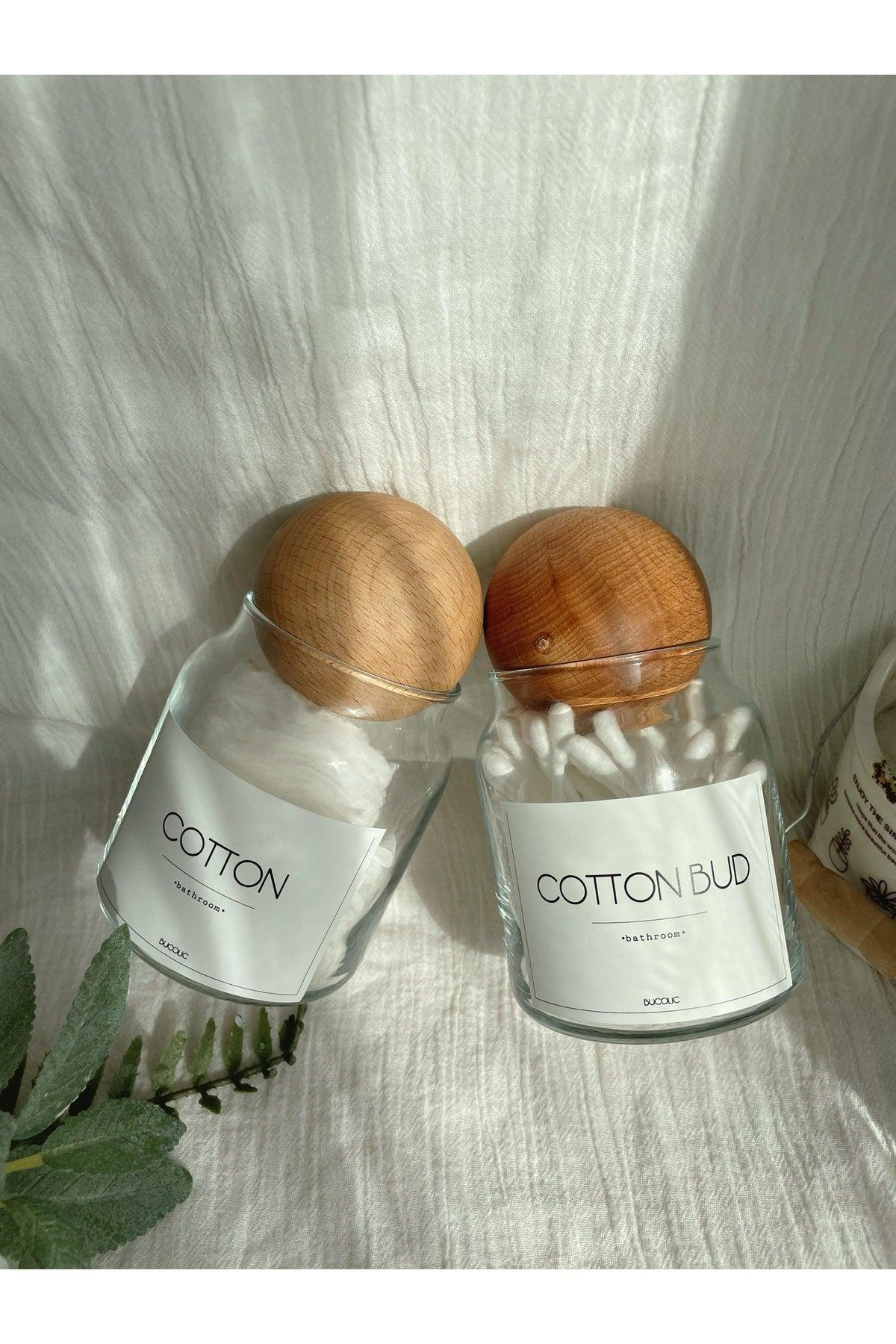 Set of 2 Wooden Covered Glass Cotton Buds / Cotton- Cotton Bud - Swordslife