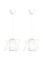 2 Pieces Modes Single White-white Acrylic